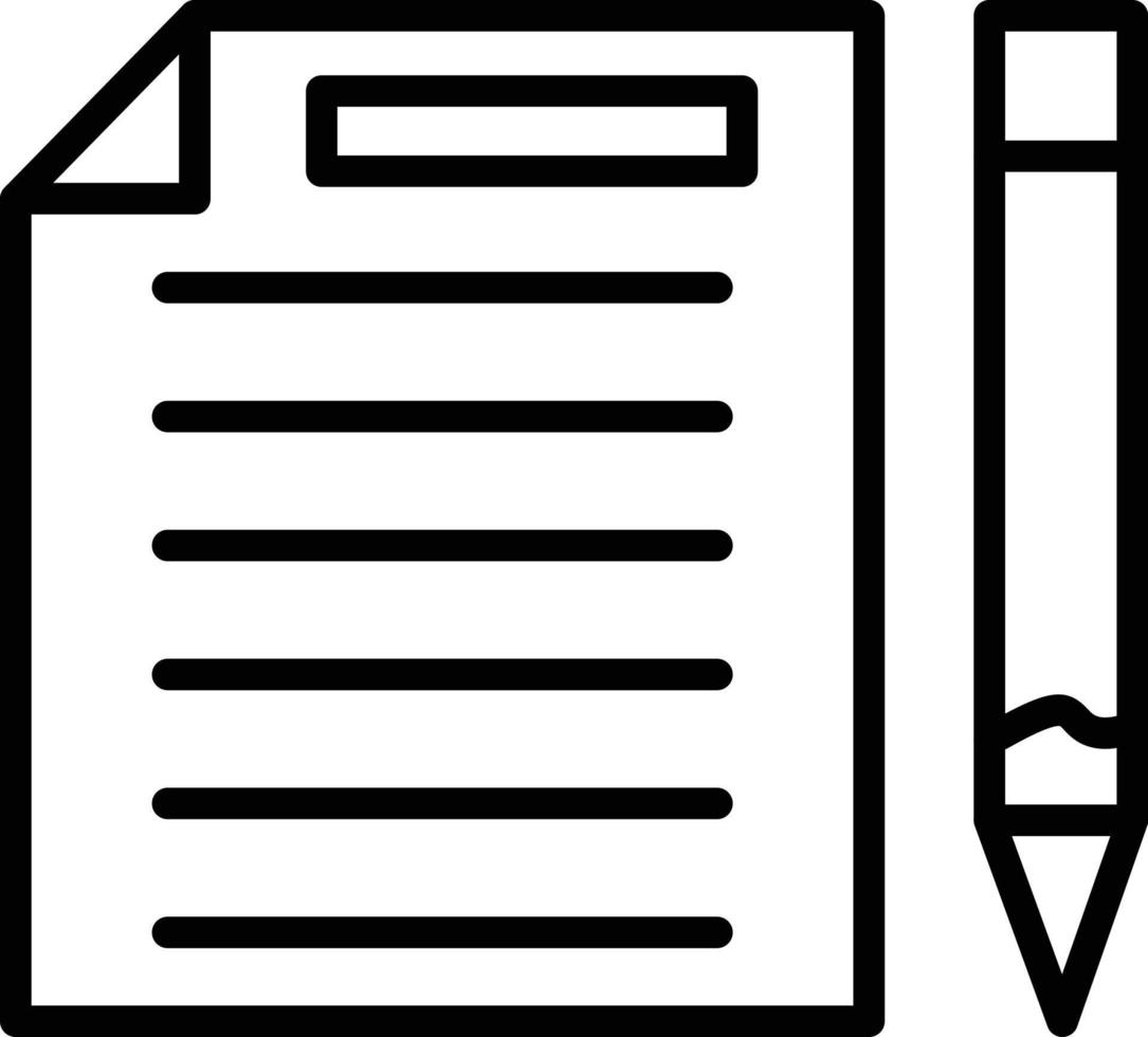 Writing Line Icon vector