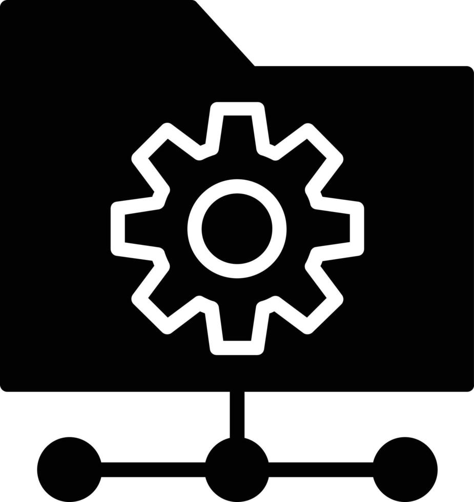 Folder Glyph Icon vector