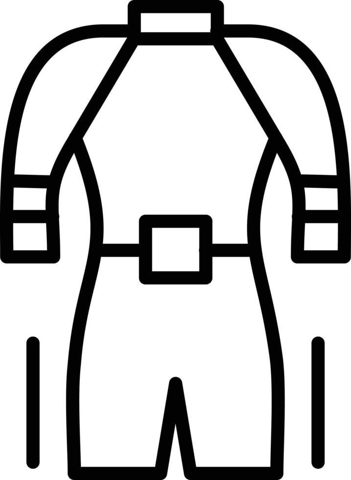 Wetsuit Line Icon vector