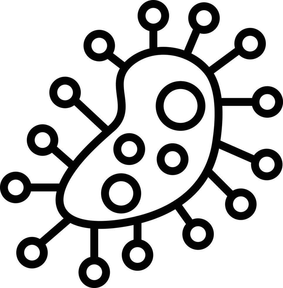 Bacteria Line Icon vector