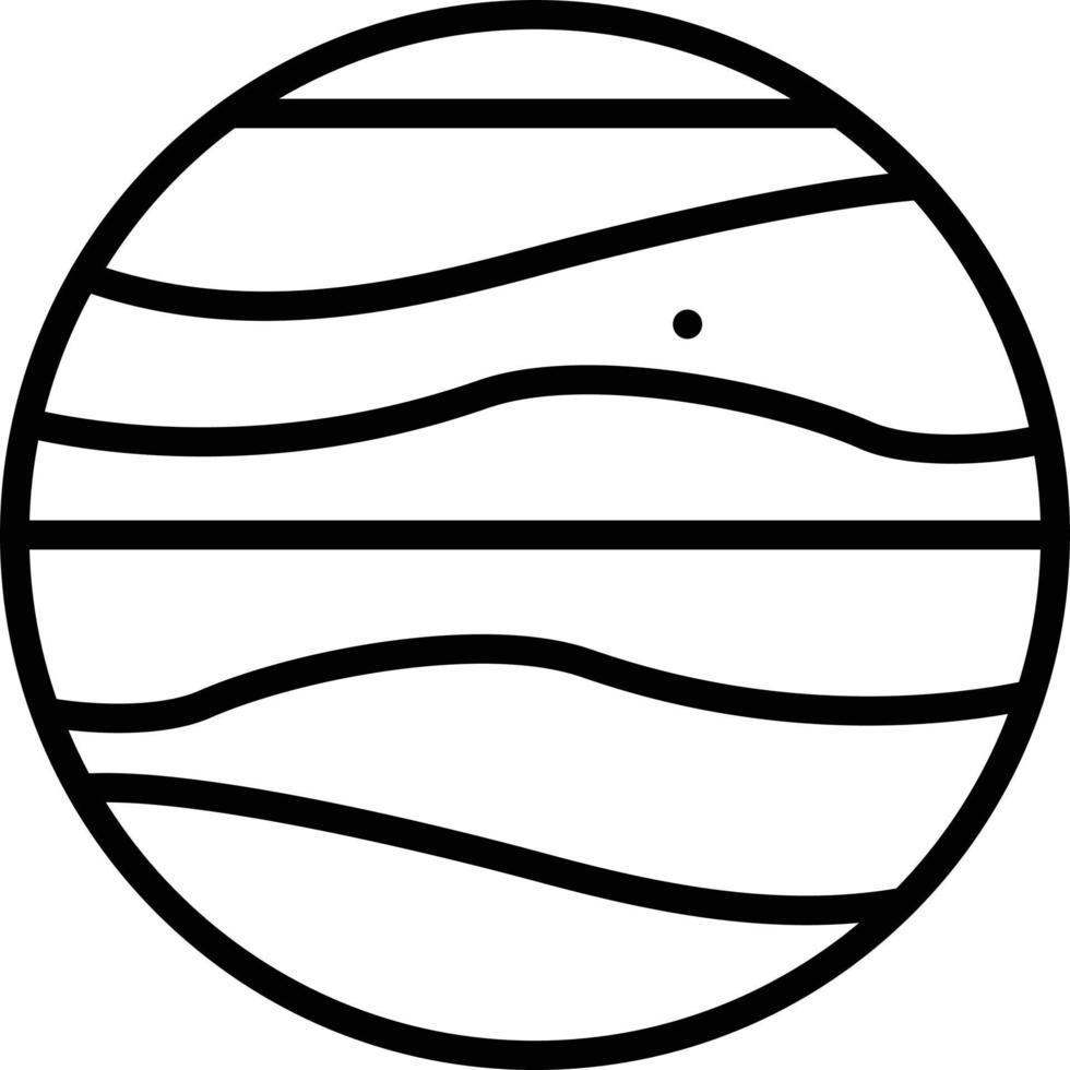 Jupiter Line Icon vector