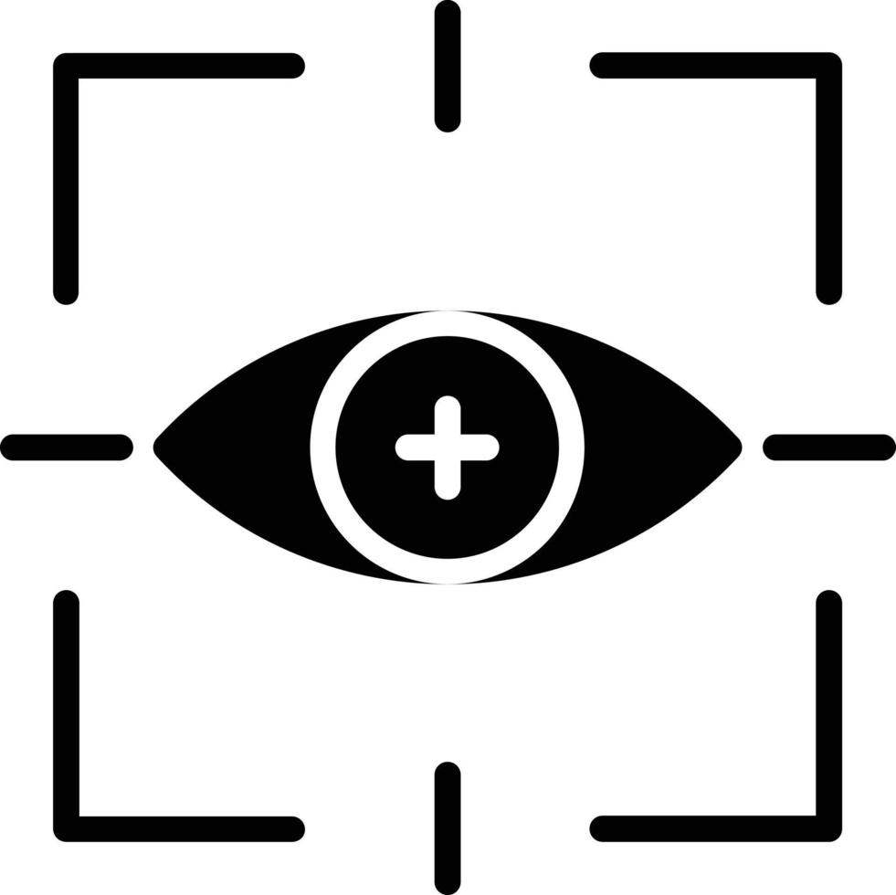 Eye Scan Glyph Icon vector