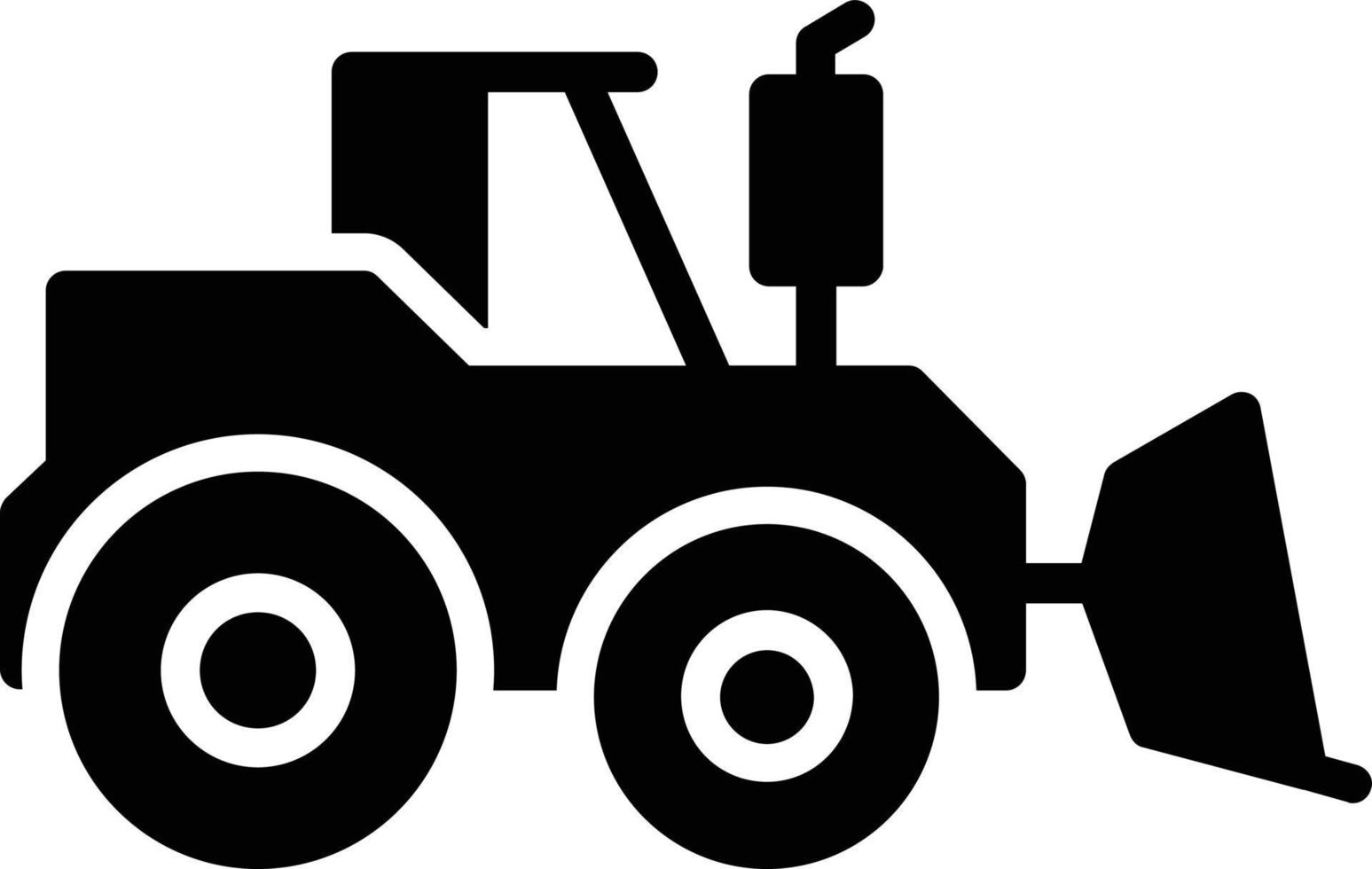 Bulldozer Glyph Icon vector