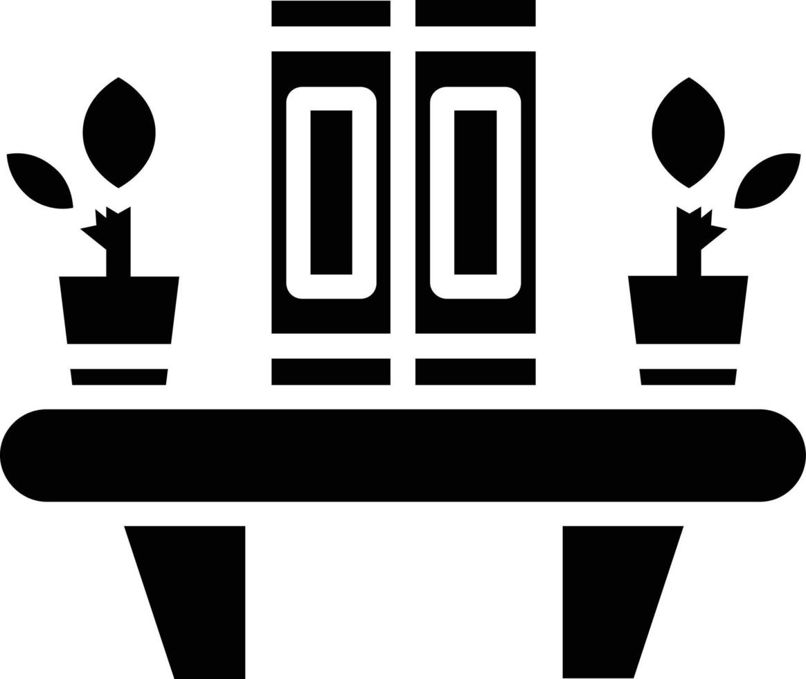 Bookshelf Glyph Icon vector