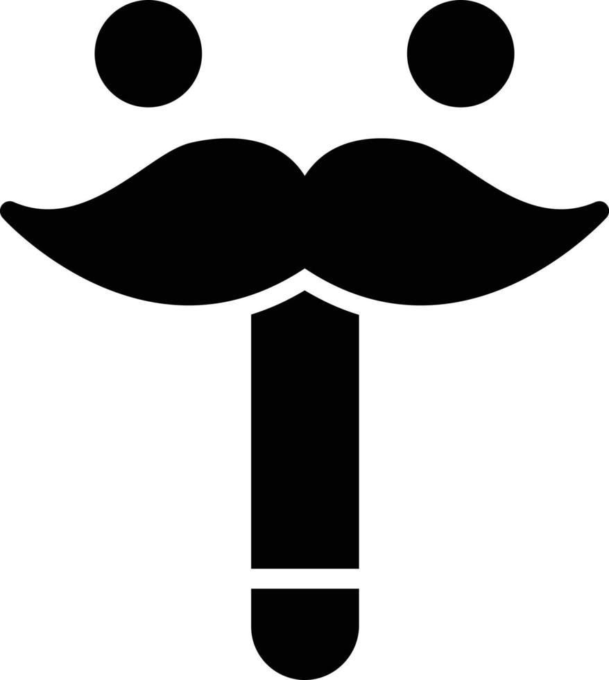 Moustache Glyph Icon vector