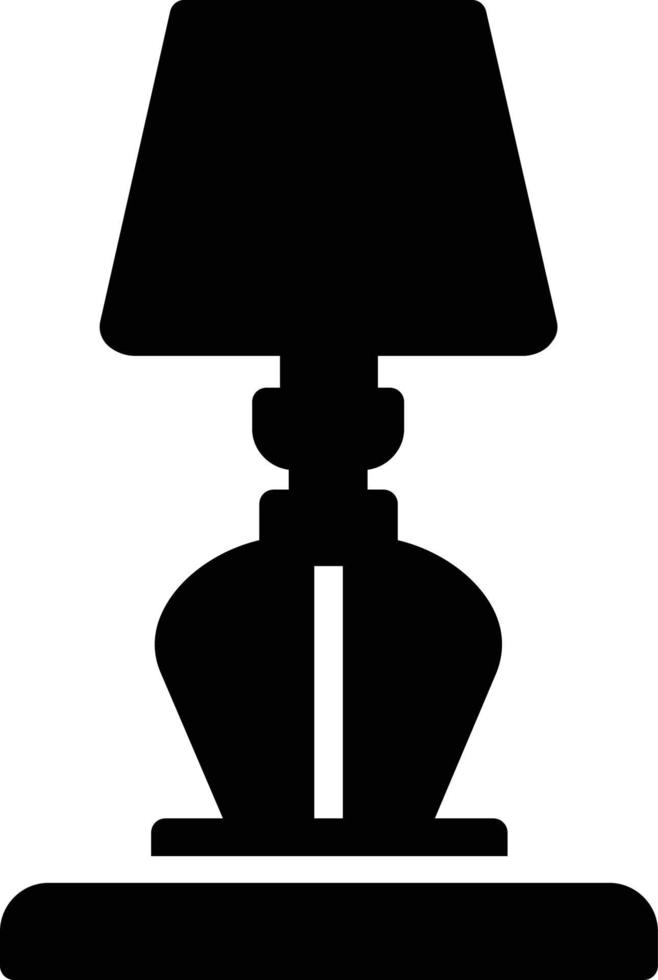 Table Lamp Glyph Icon vector