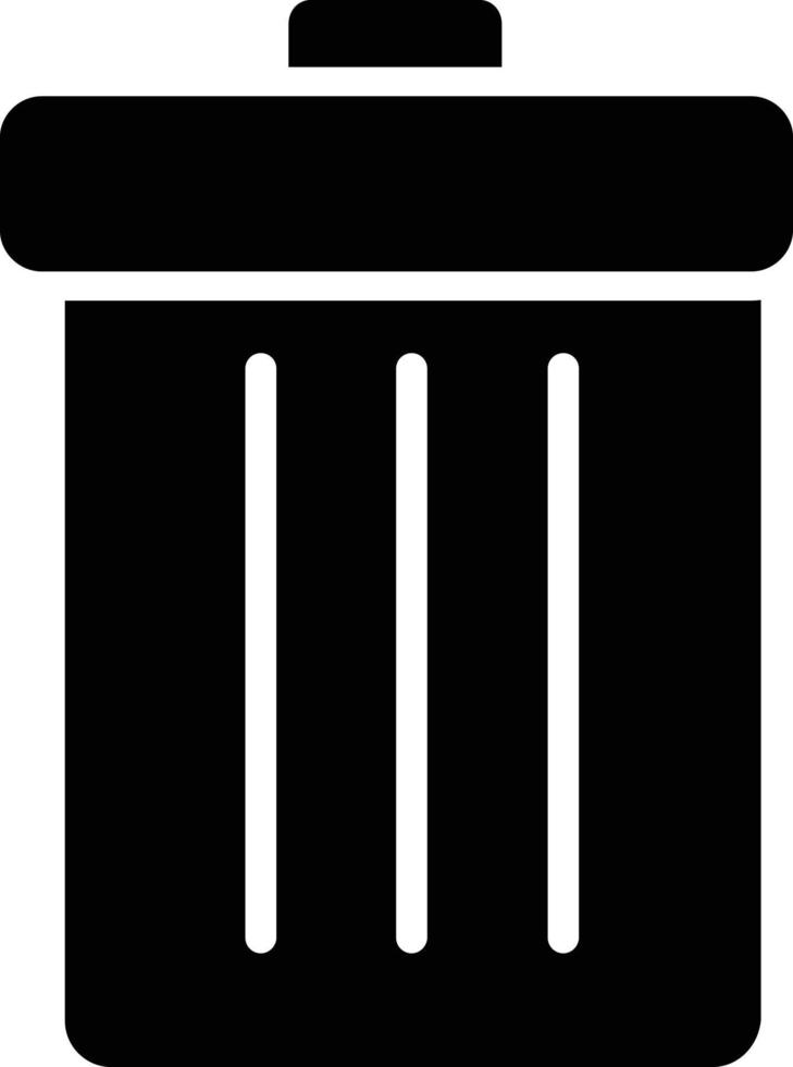 Trash Bin Glyph Icon vector