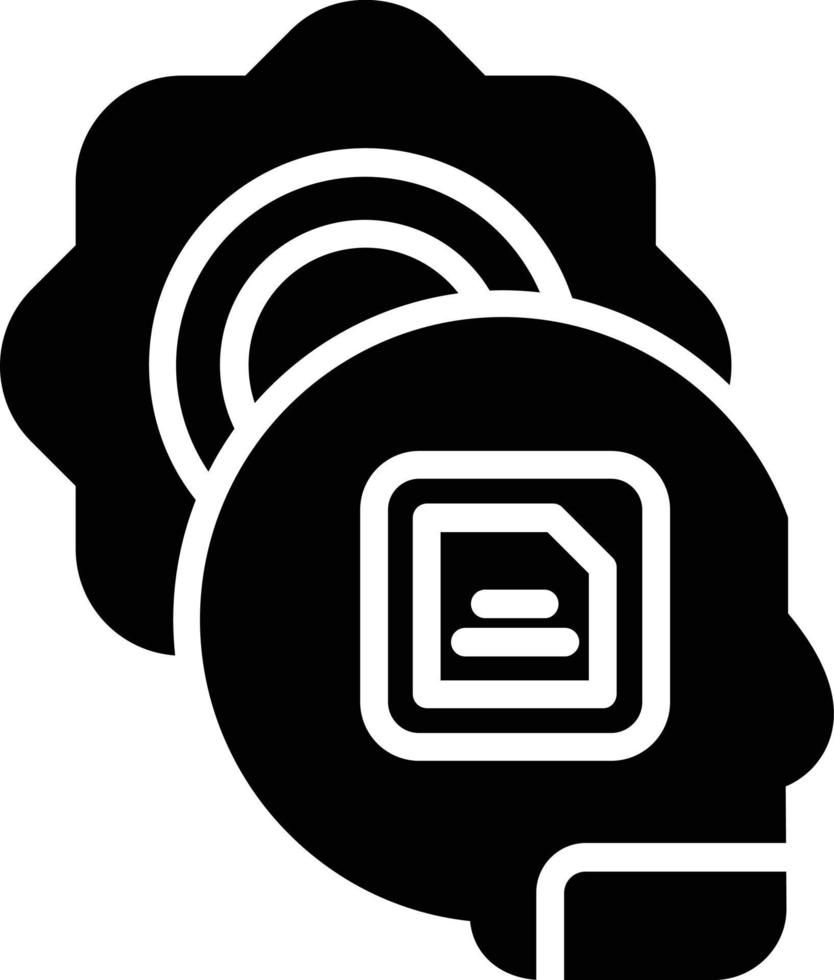 Cyborg Glyph Icon vector