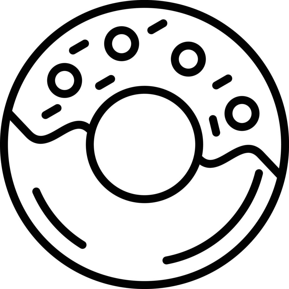 Doughnut Line Icon vector