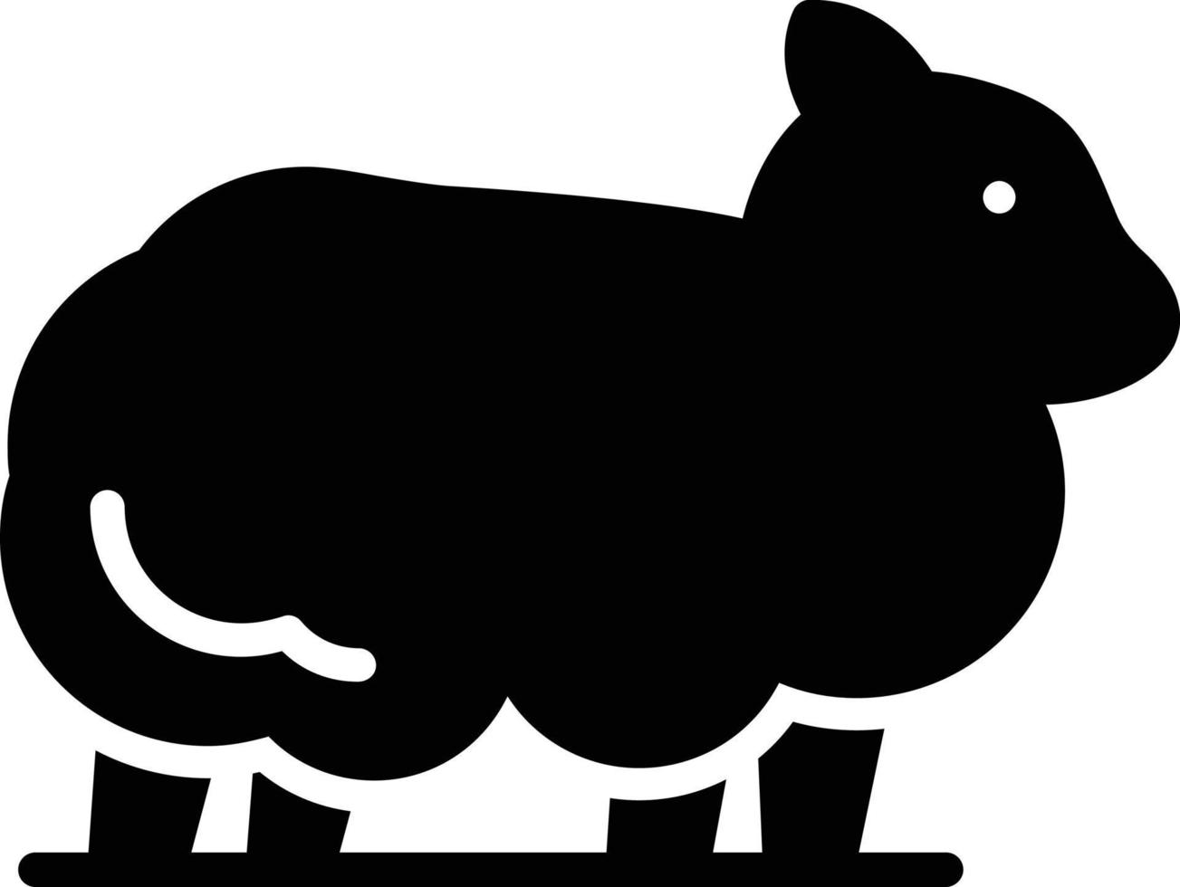 Sheep Glyph Icon vector