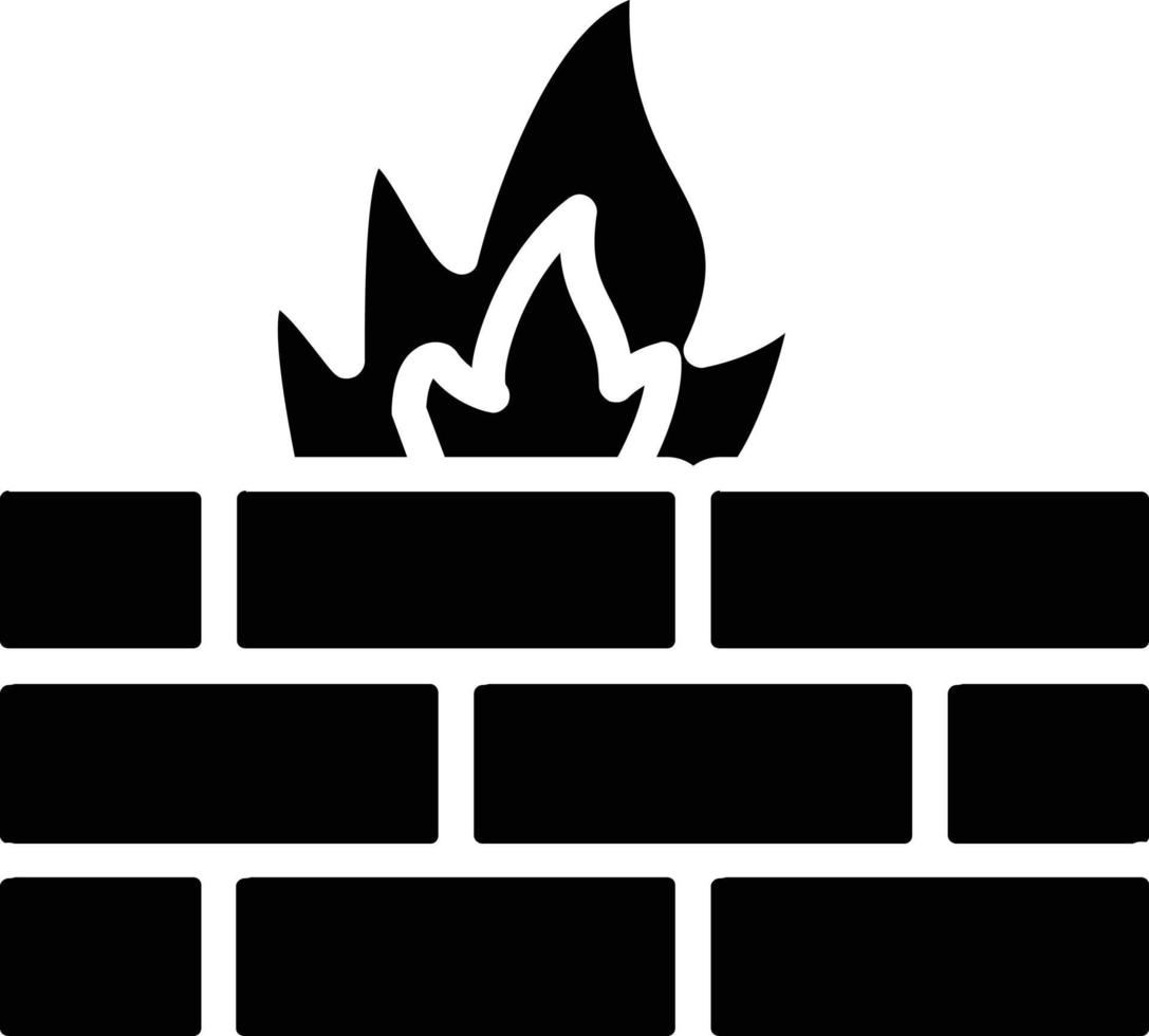 Flame Glyph Icon vector