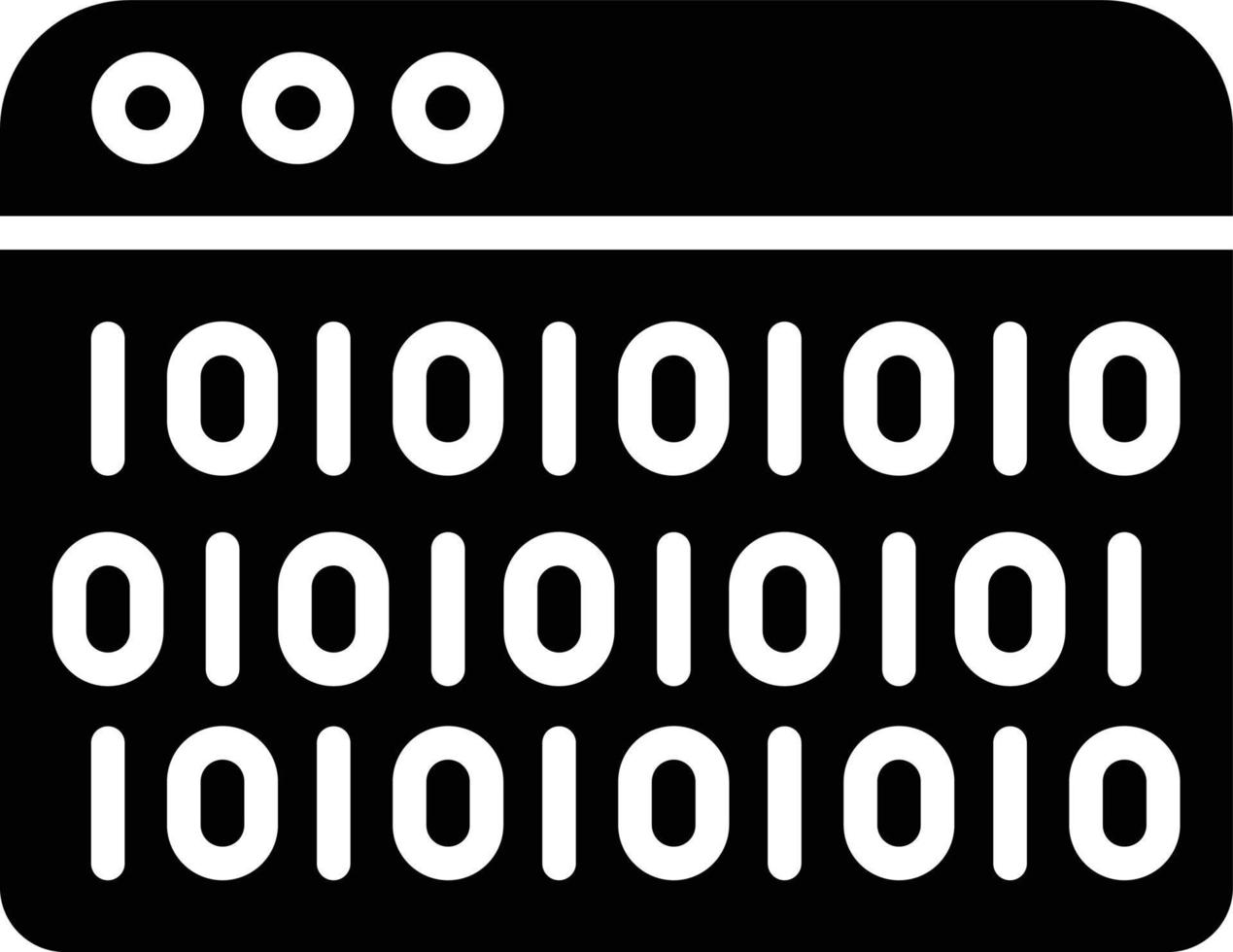 Binary Code Glyph Icon vector