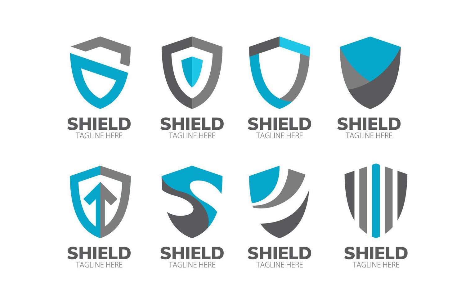 Shield Protection Logo Collection For Company Or Business vector