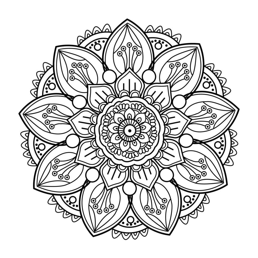 Mandala coloring page for adults 10927768 Vector Art at Vecteezy