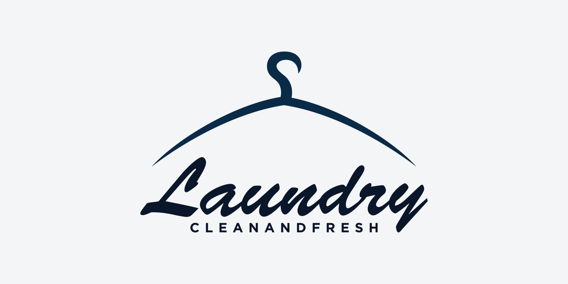 laundry washing machine logo with creative concept for you laundry businees icon vector