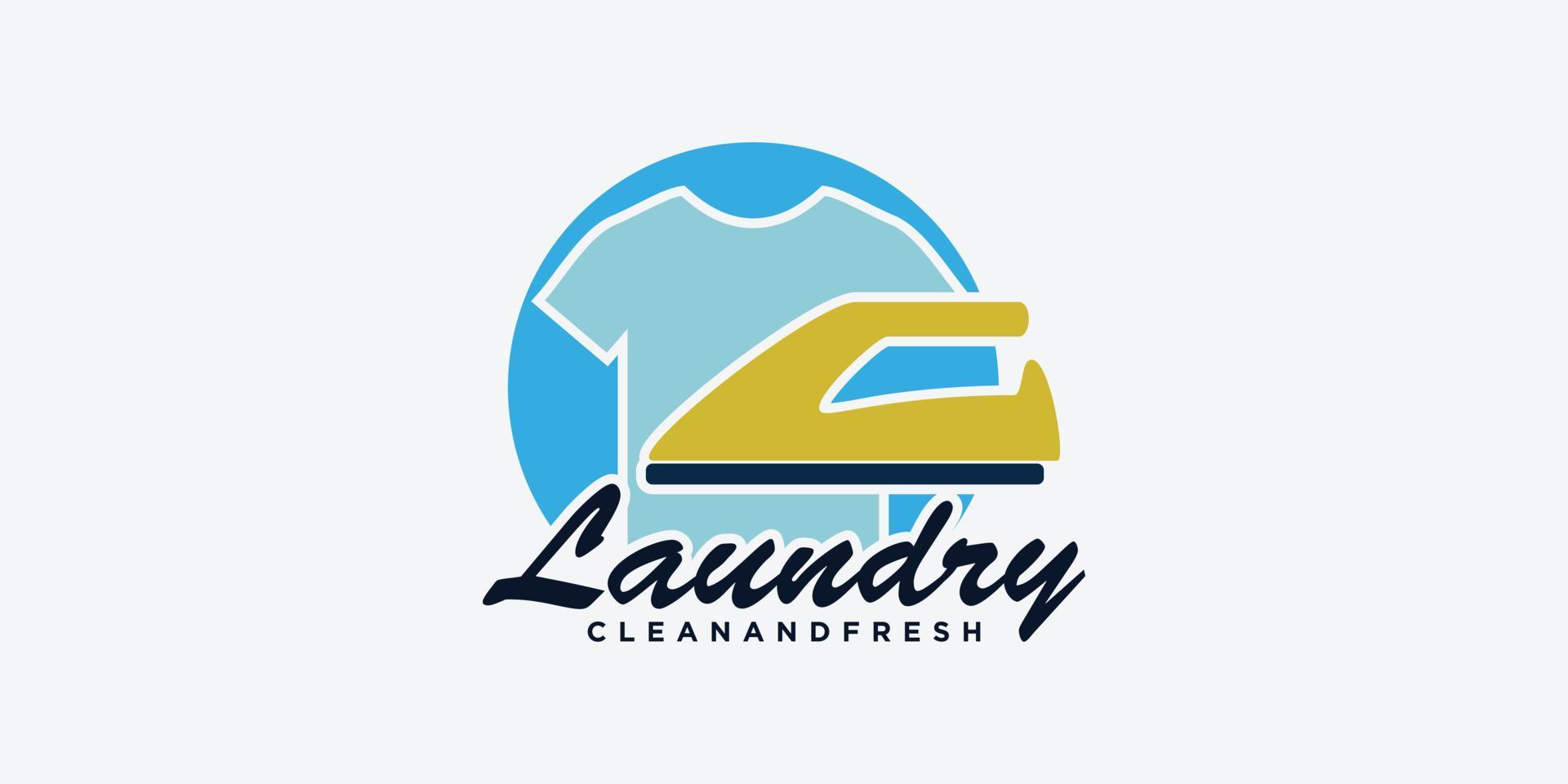 laundry washing machine logo with creative concept for you laundry businees icon vector