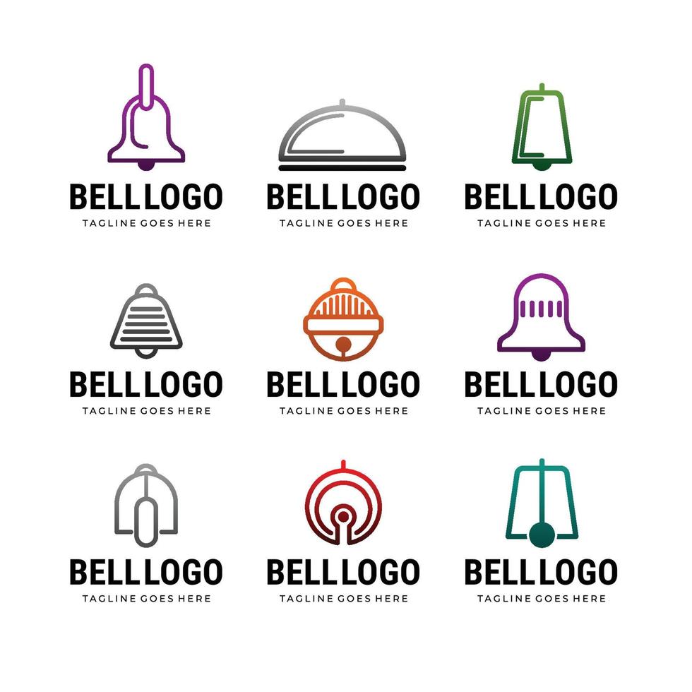 Simple Bell Logo Set vector