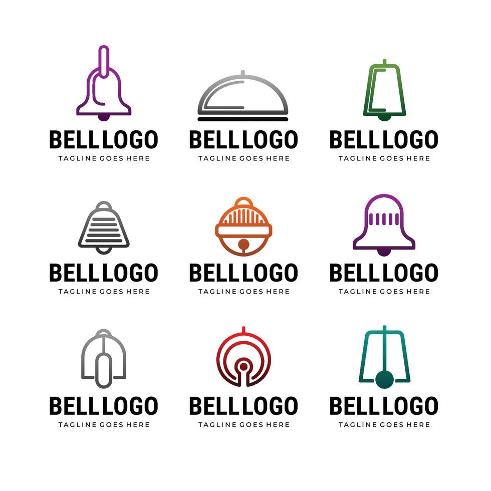 Simple Bell Logo Set vector