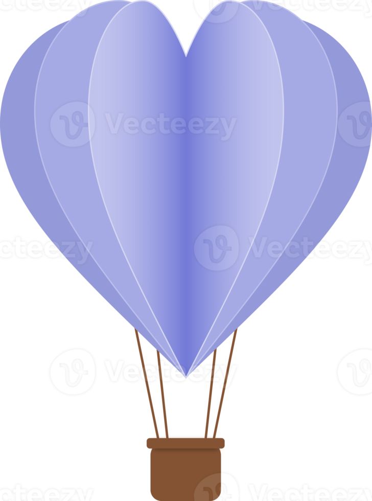 corte de papel de globo de aire caliente de corazón, globo de aire caliente en forma de corazón png