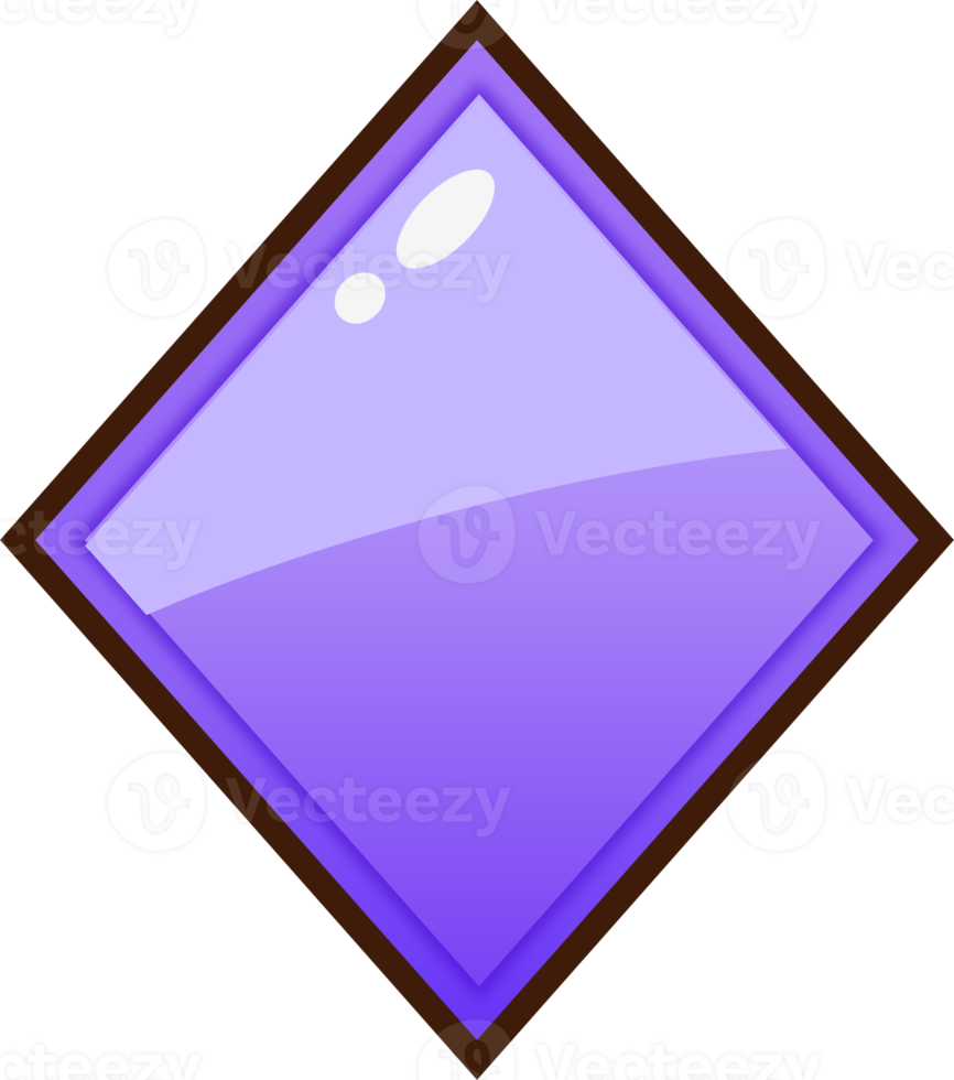 Purple Cartoon Triangle Button png