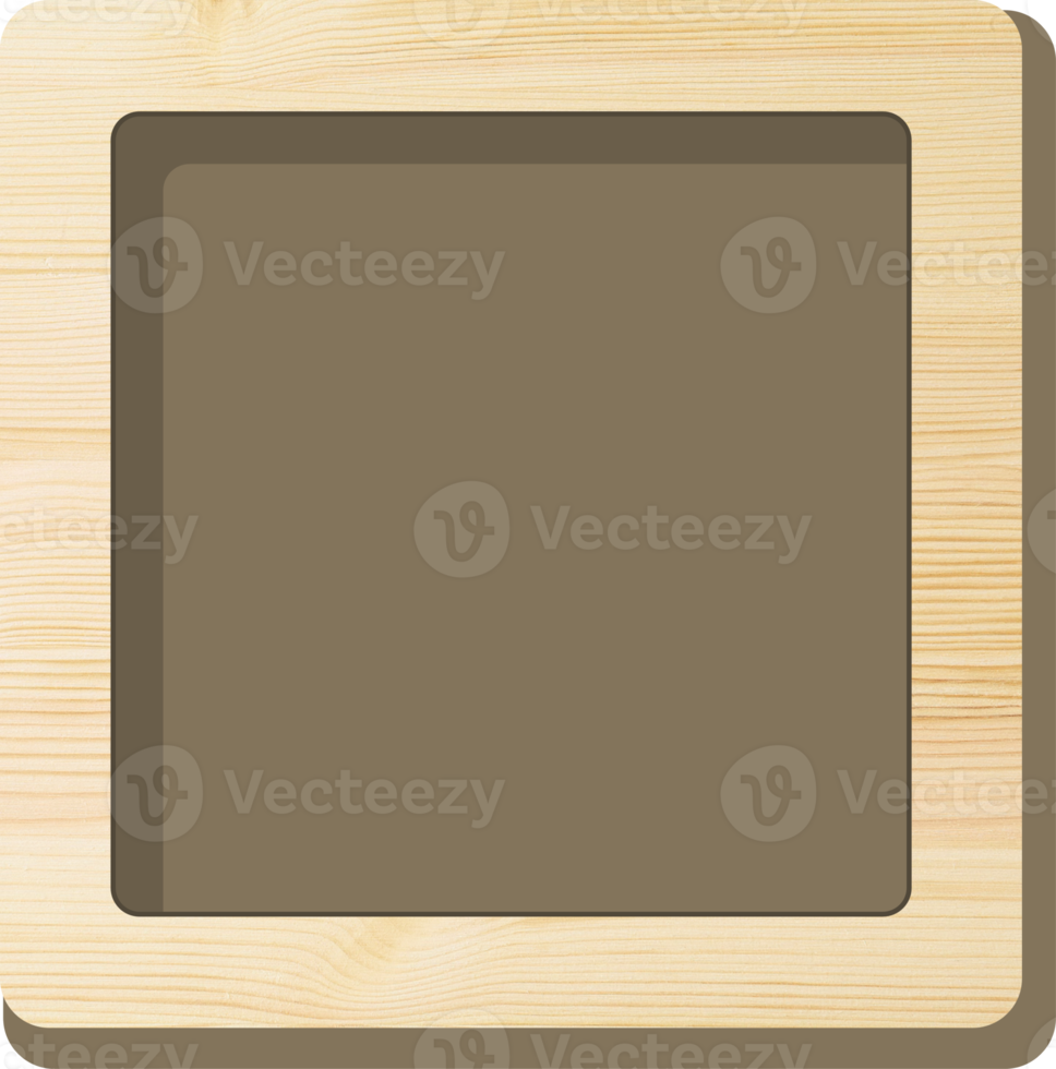 Game Button Wooden Square With Hole png