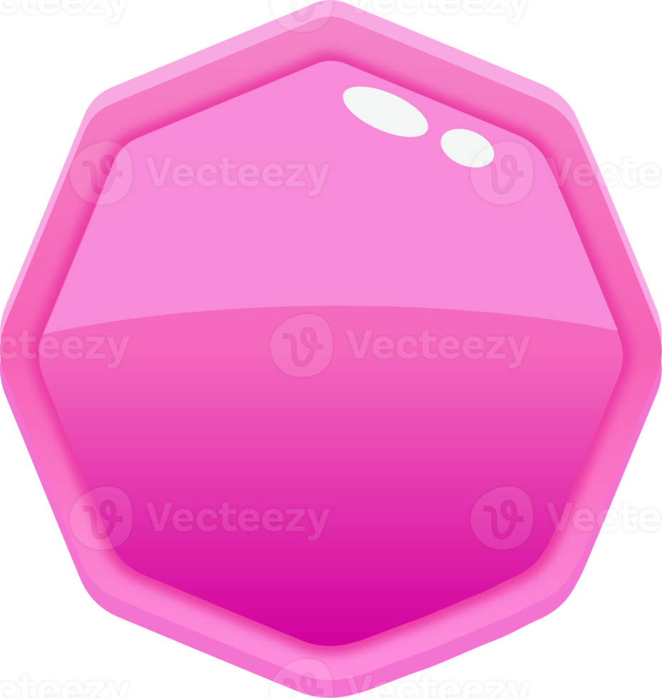 Pink Cartoon Round Button png