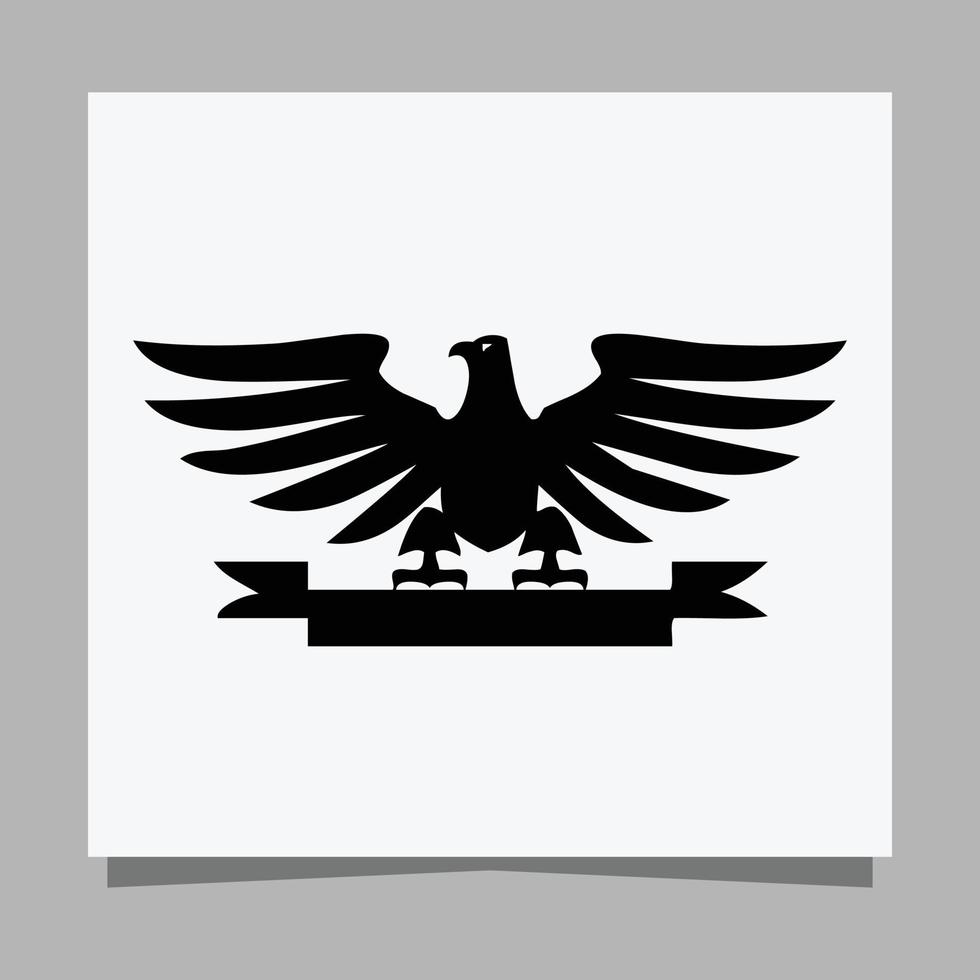 vector black eagle on white paper is perfect for logos, illustrations, banners, flyers, wallpapers