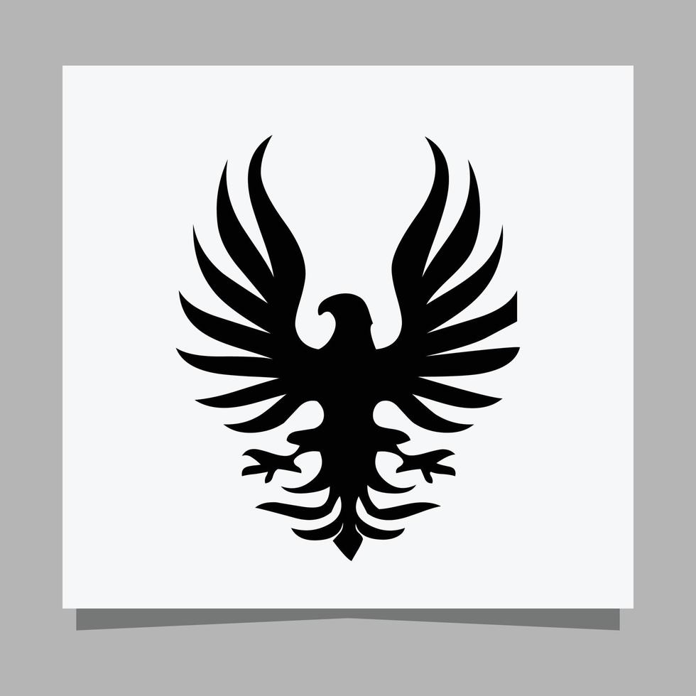 vector black eagle on white paper is perfect for logos, illustrations, banners, flyers, wallpapers