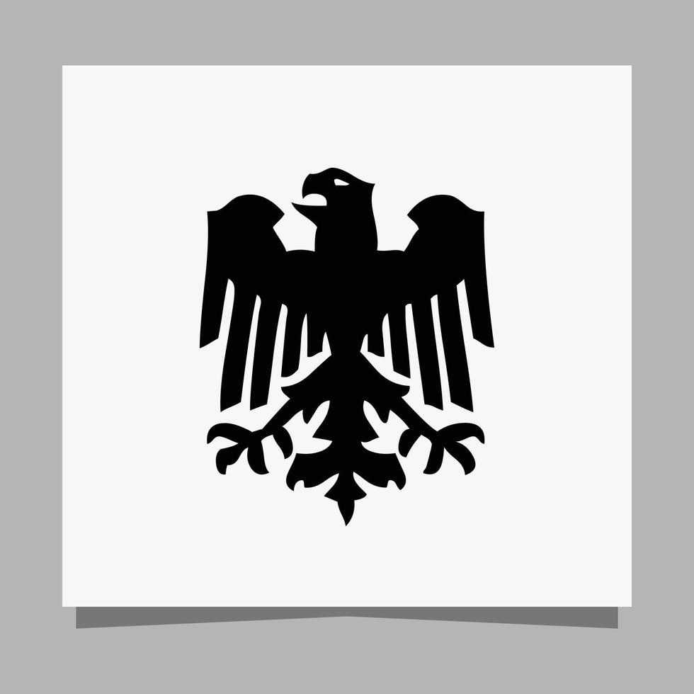 vector black eagle on white paper is perfect for logos, illustrations, banners, flyers, wallpapers