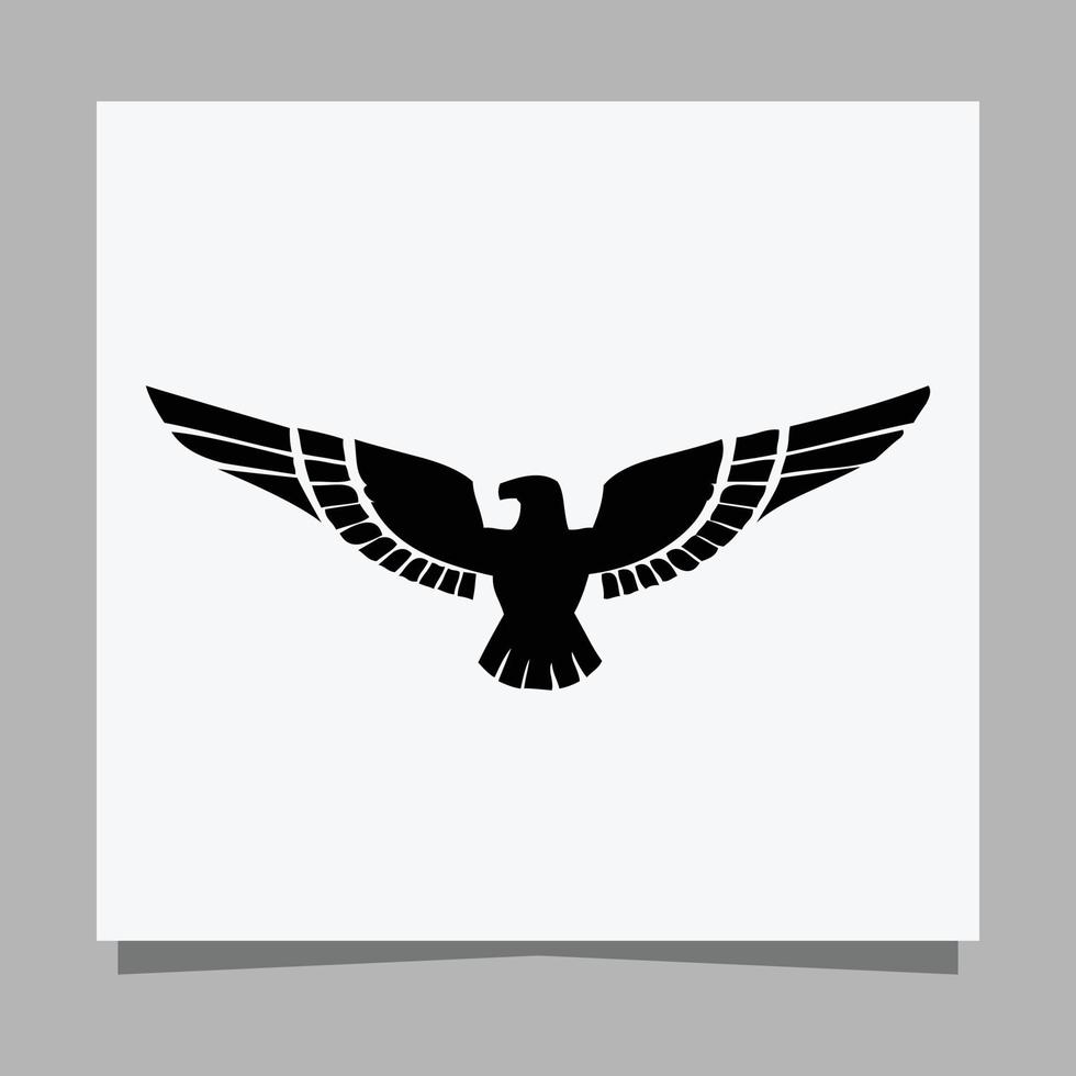 vector black eagle on white paper is perfect for logos, illustrations, banners, flyers, wallpapers