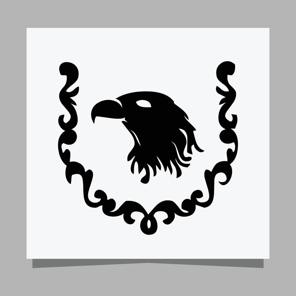 ilustración vectorial de un águila negra sobre papel blanco que es perfecta  para logotipos, tarjetas de visita, emblemas e iconos. 10928634 Vector en  Vecteezy