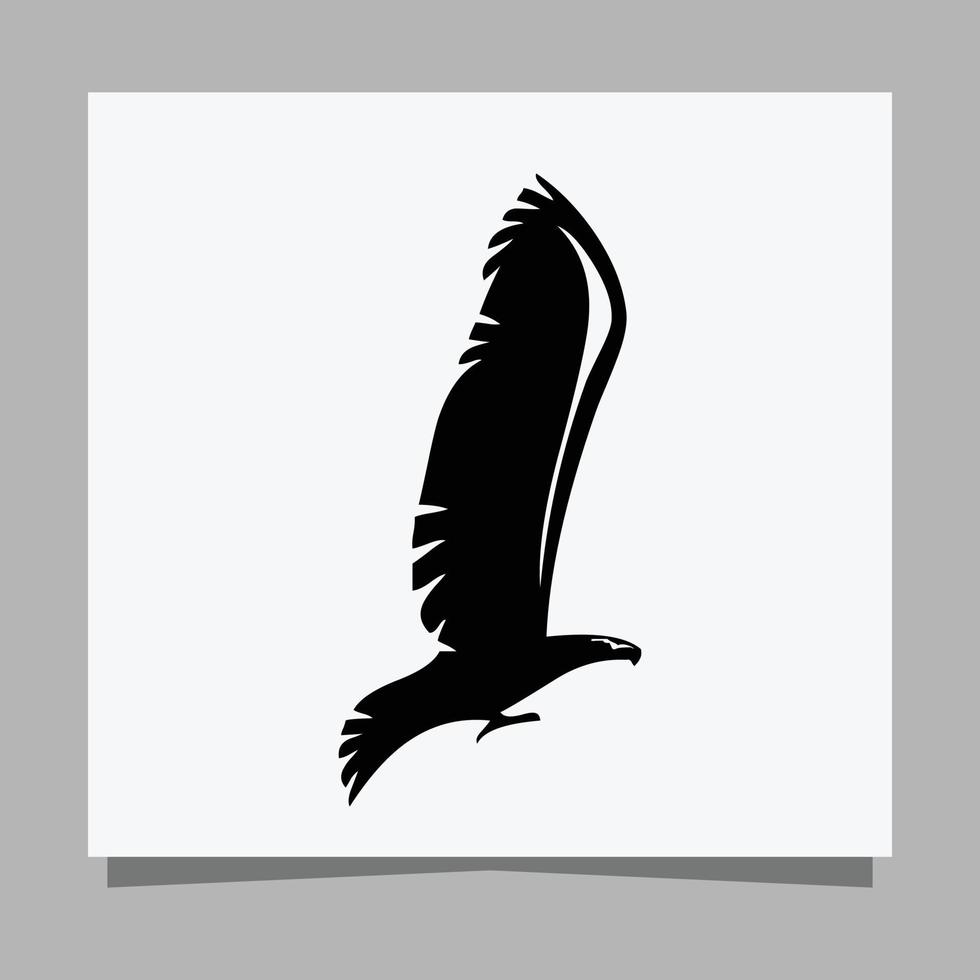 vector black eagle on white paper is perfect for logos, illustrations, banners, flyers, wallpapers