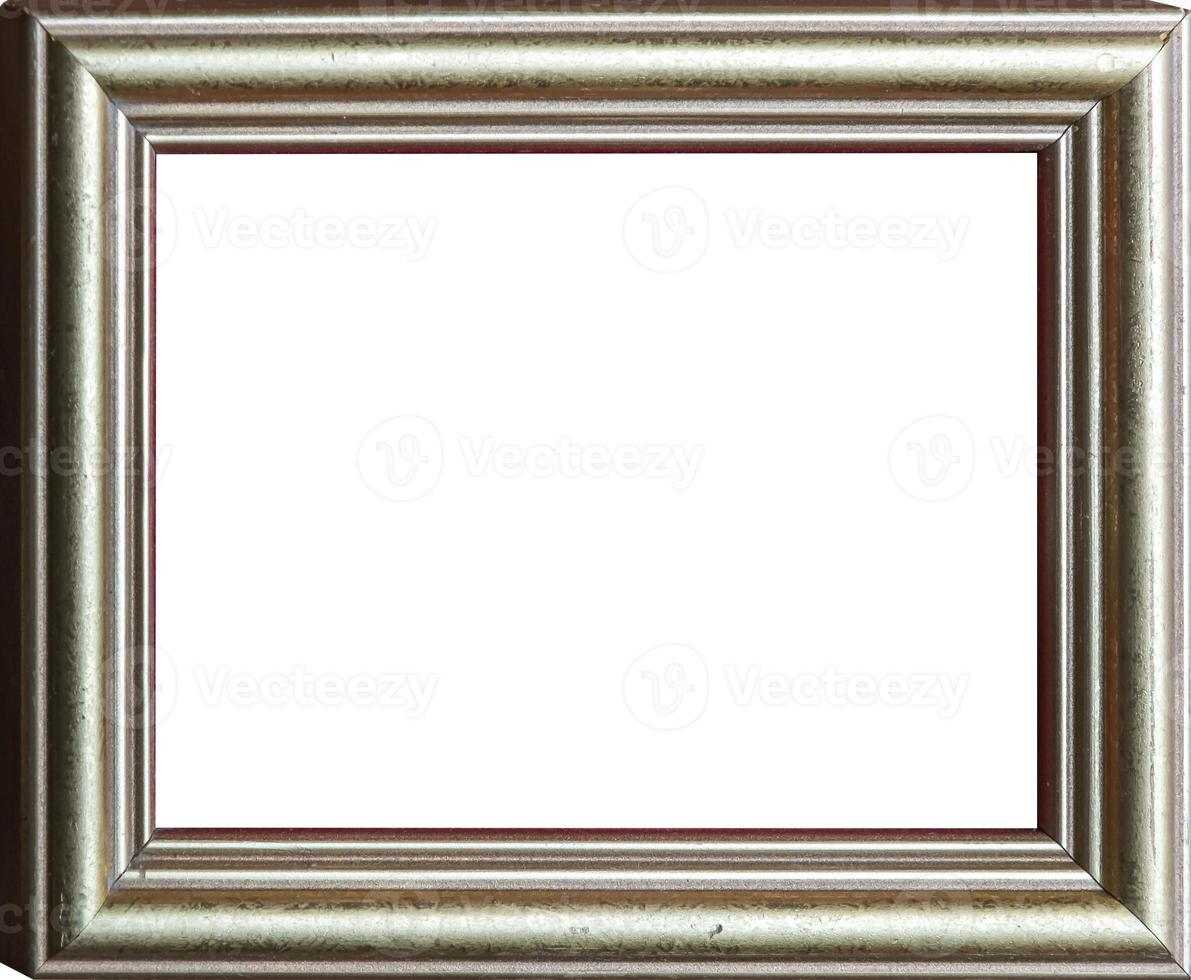 classical vintage wooden frame with copy space without passe-partout isolated inside photo