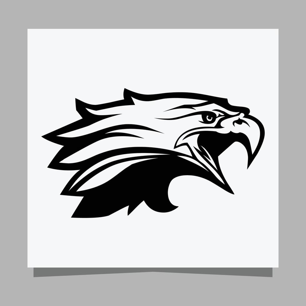 vector black eagle on white paper is perfect for logos, illustrations, banners, flyers, wallpapers