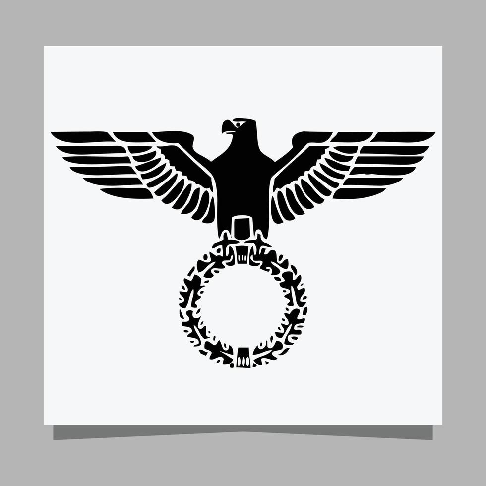 vector black eagle on white paper is perfect for logos, illustrations, banners, flyers, wallpapers