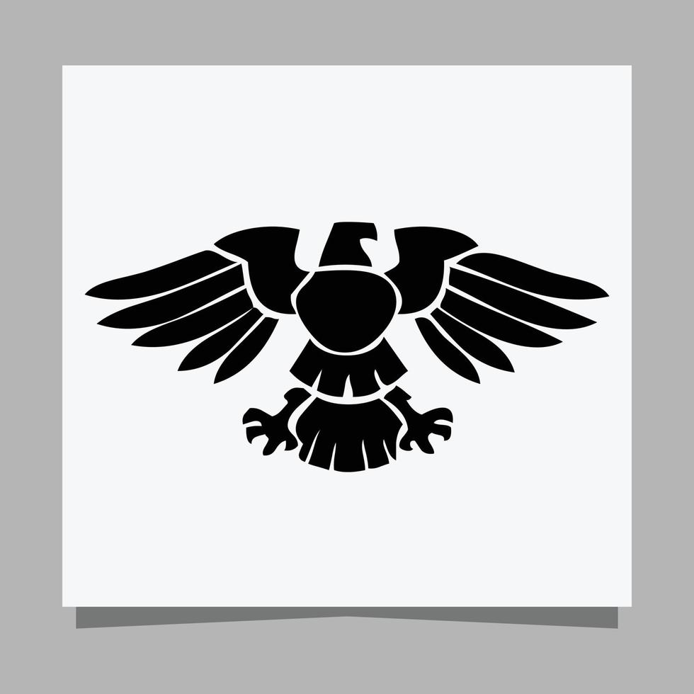 vector black eagle on white paper is perfect for logos, illustrations, banners, flyers, wallpapers