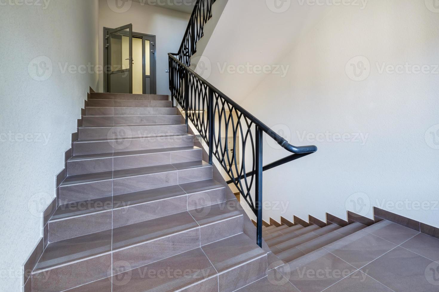 stairs emergency and evacuation exit stair in up ladder in a new office