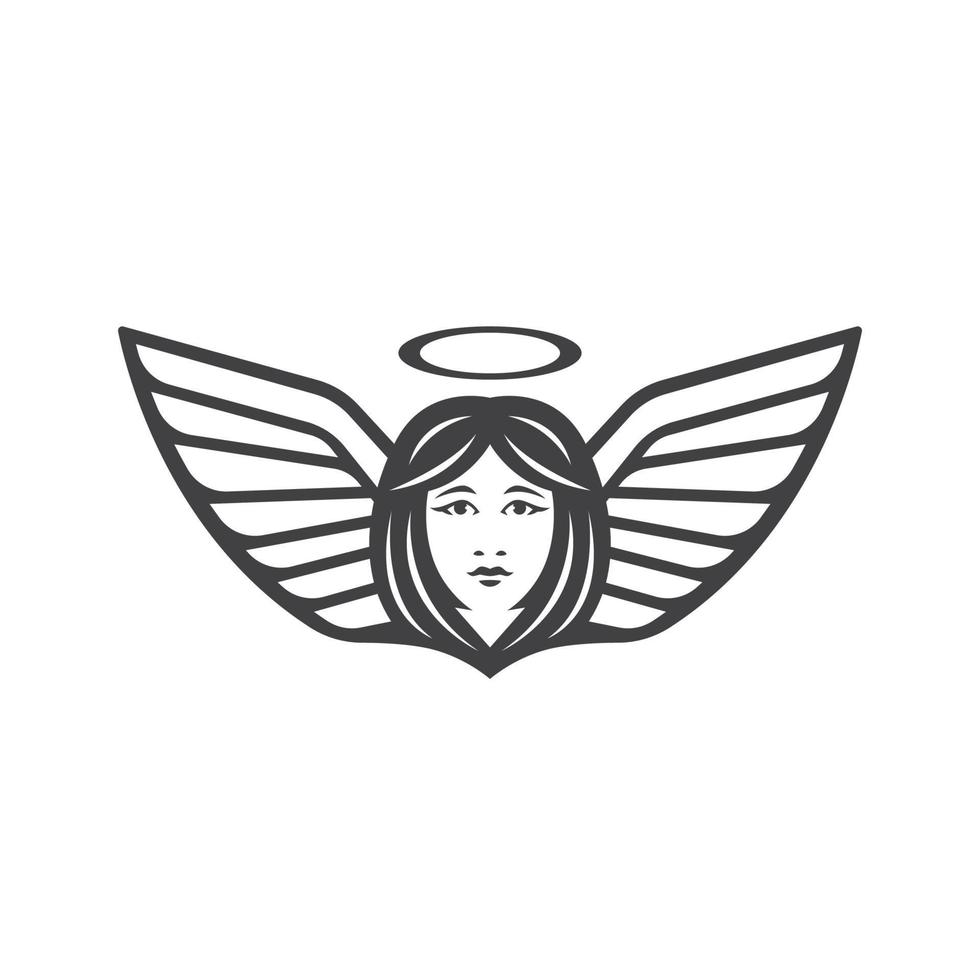 angel goddess women with wings vector