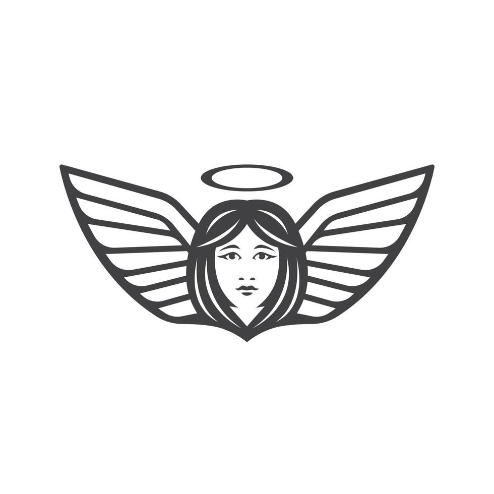 angel goddess women with wings vector