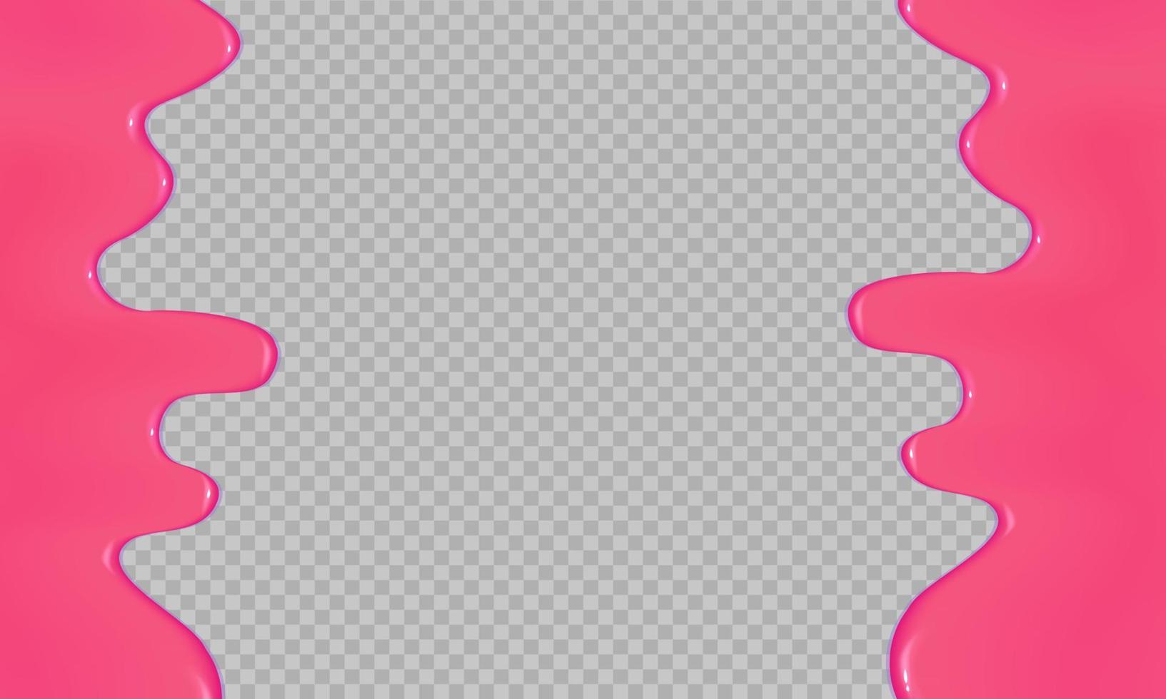 Dripping jam or pink caramel. vector