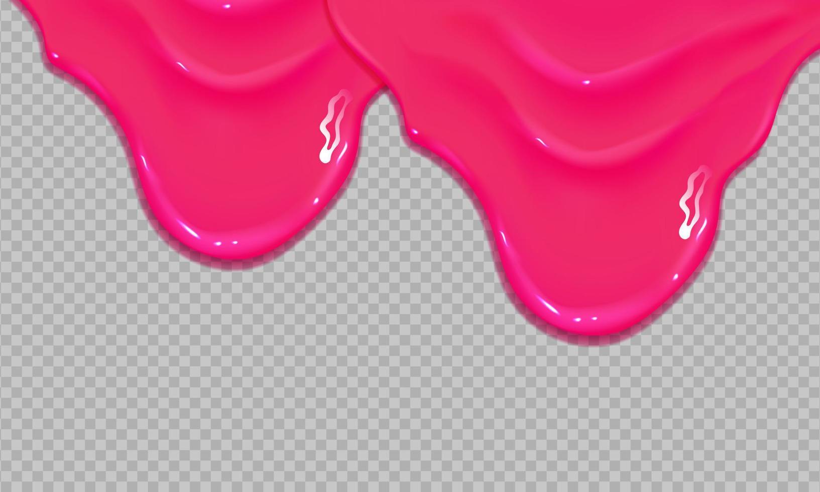 Dripping jam or pink caramel. vector