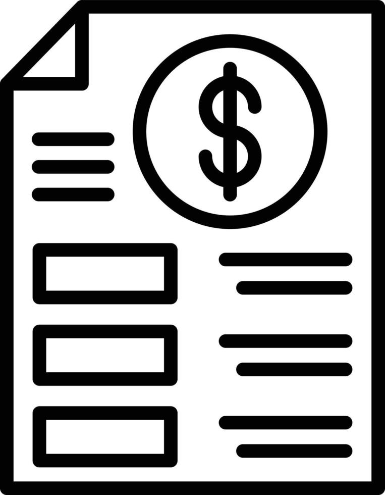 Invoice Line Icon vector