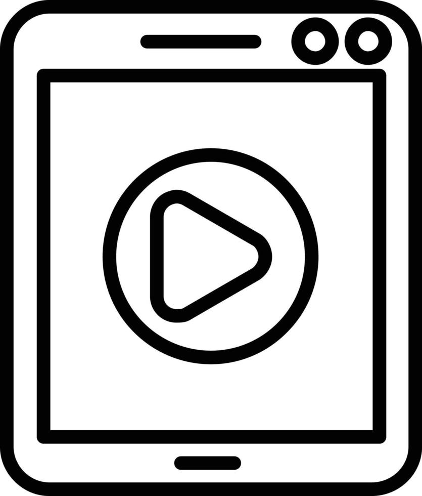 Tablet Line Icon vector