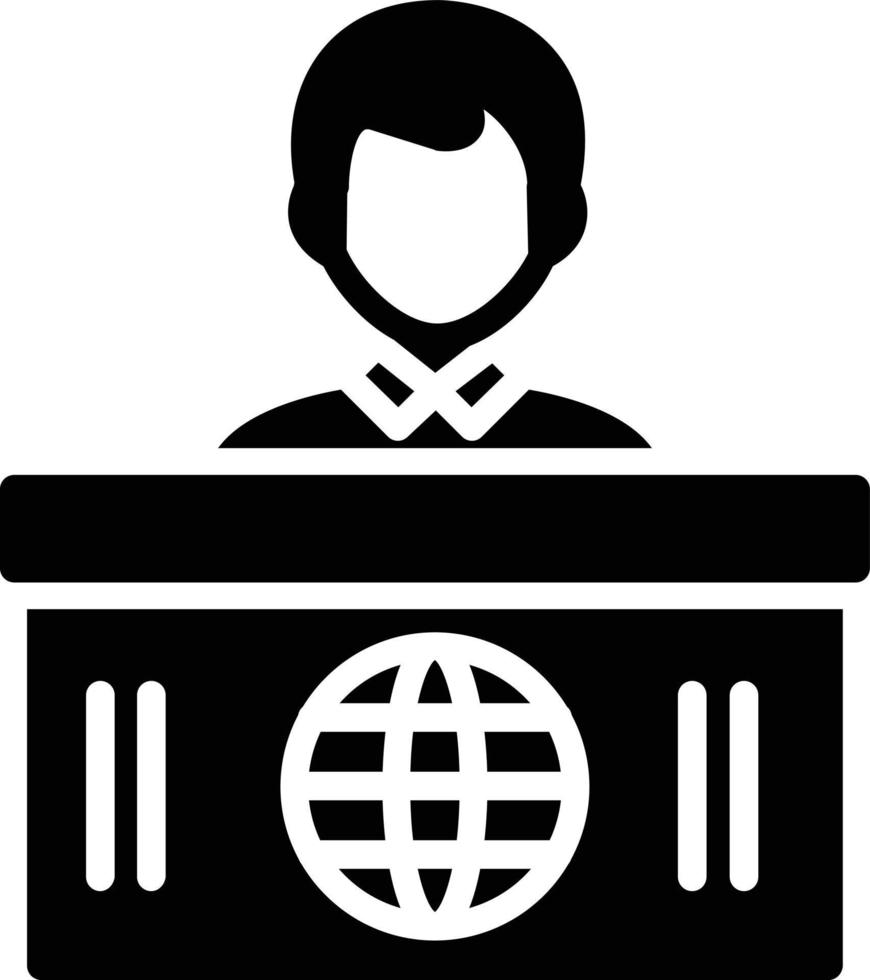 Travel Agent Glyph Icon vector