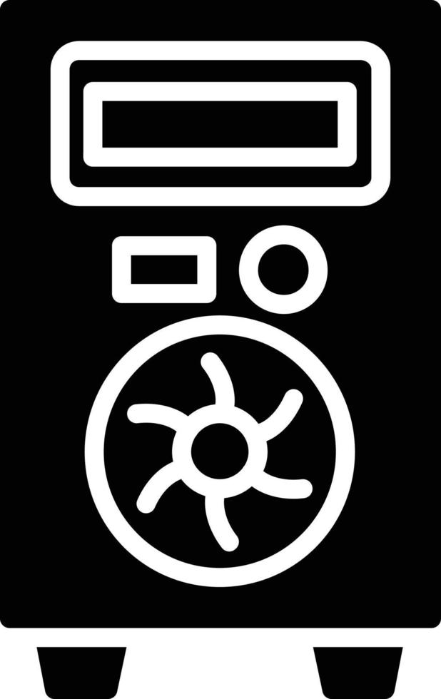 Pc Tower Glyph Icon vector