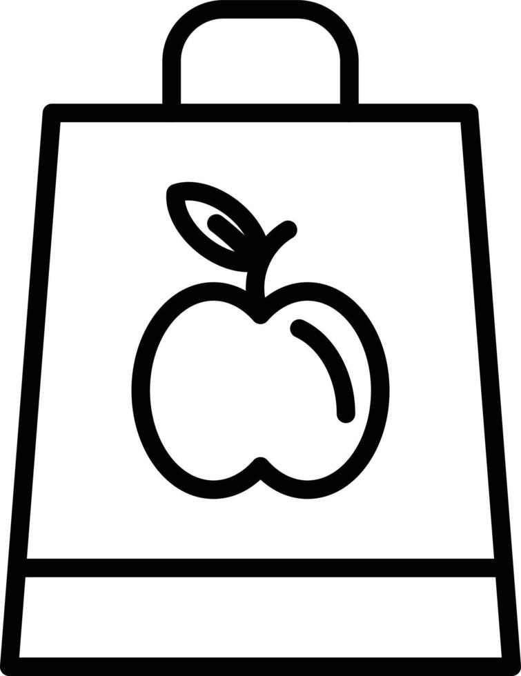 Food Bag Line Icon vector