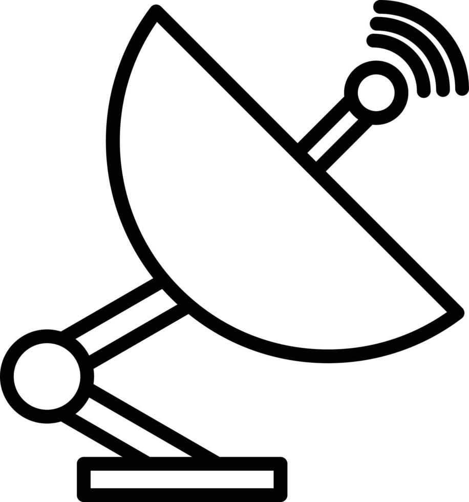 icono de línea de antena vector