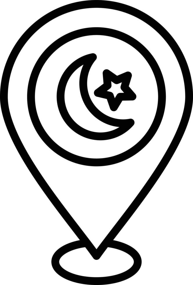 Pin Line Icon vector