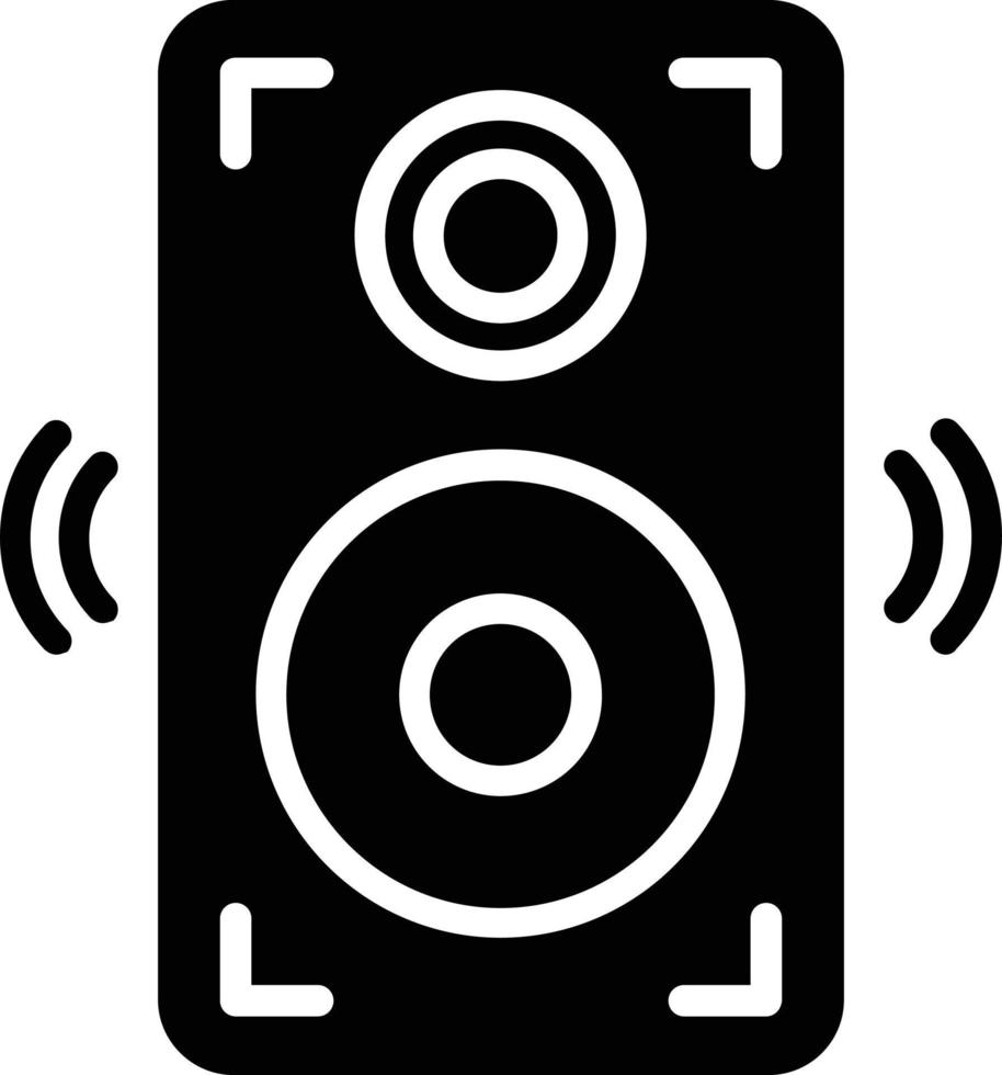 icono de glifo de altavoz vector