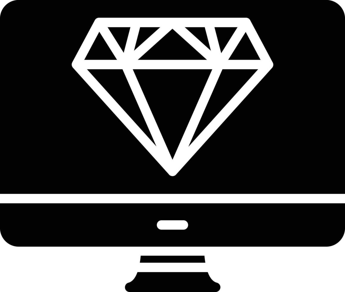 Diamond Glyph Icon vector